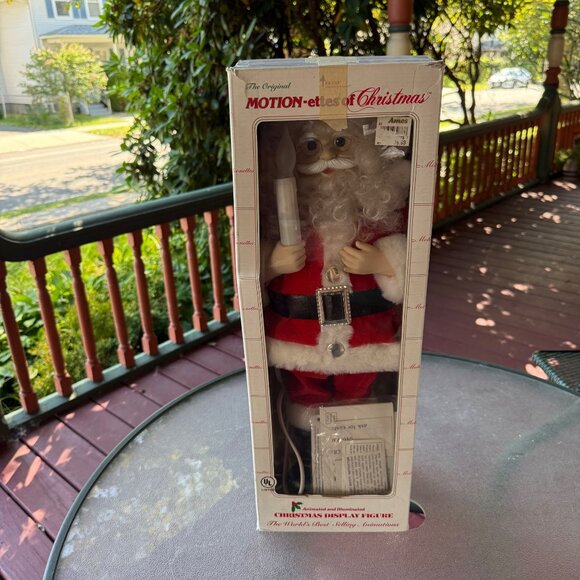 Vintage Telco Motion-ettes Of Christmas Animated Santa Display Figure - Picture 5 of 6